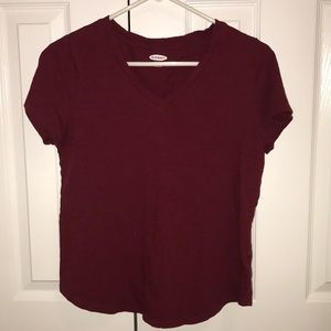 maroon everyday wear t-shirt